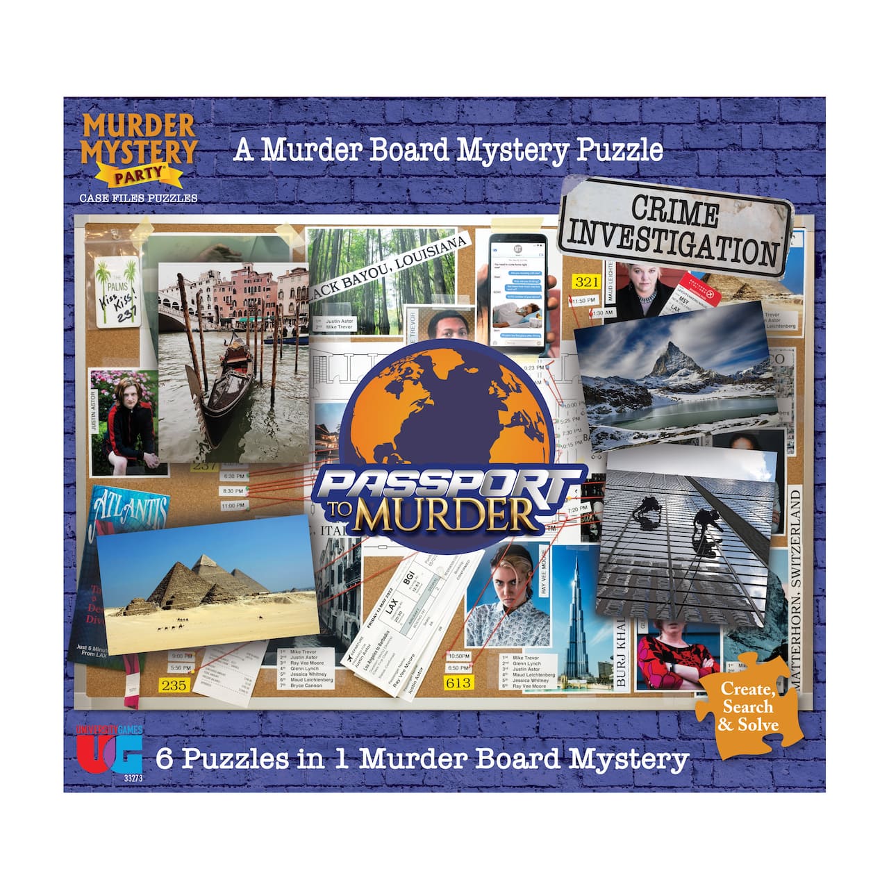 Murder Mystery Party Case Files Puzzles - Passport to Murder: 1000 Pcs